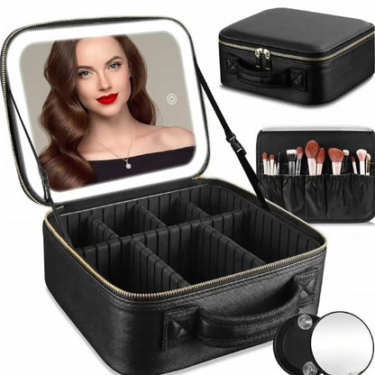 Estuche de Maquillaje con Espejo LED