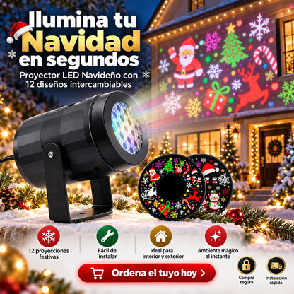 Proyector Navideno Led Con Diapositivas