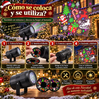 Proyector Navideno Led Con Diapositivas